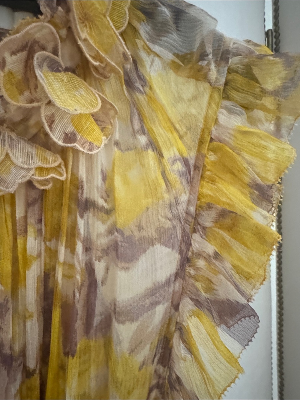 Zimmermann Yellow Floral Ruffle Maxi Dress - Picture 8 of 8